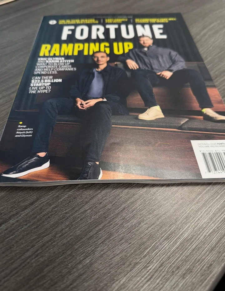 The Fortune issue, Oct/Nov 2025, on the office desk